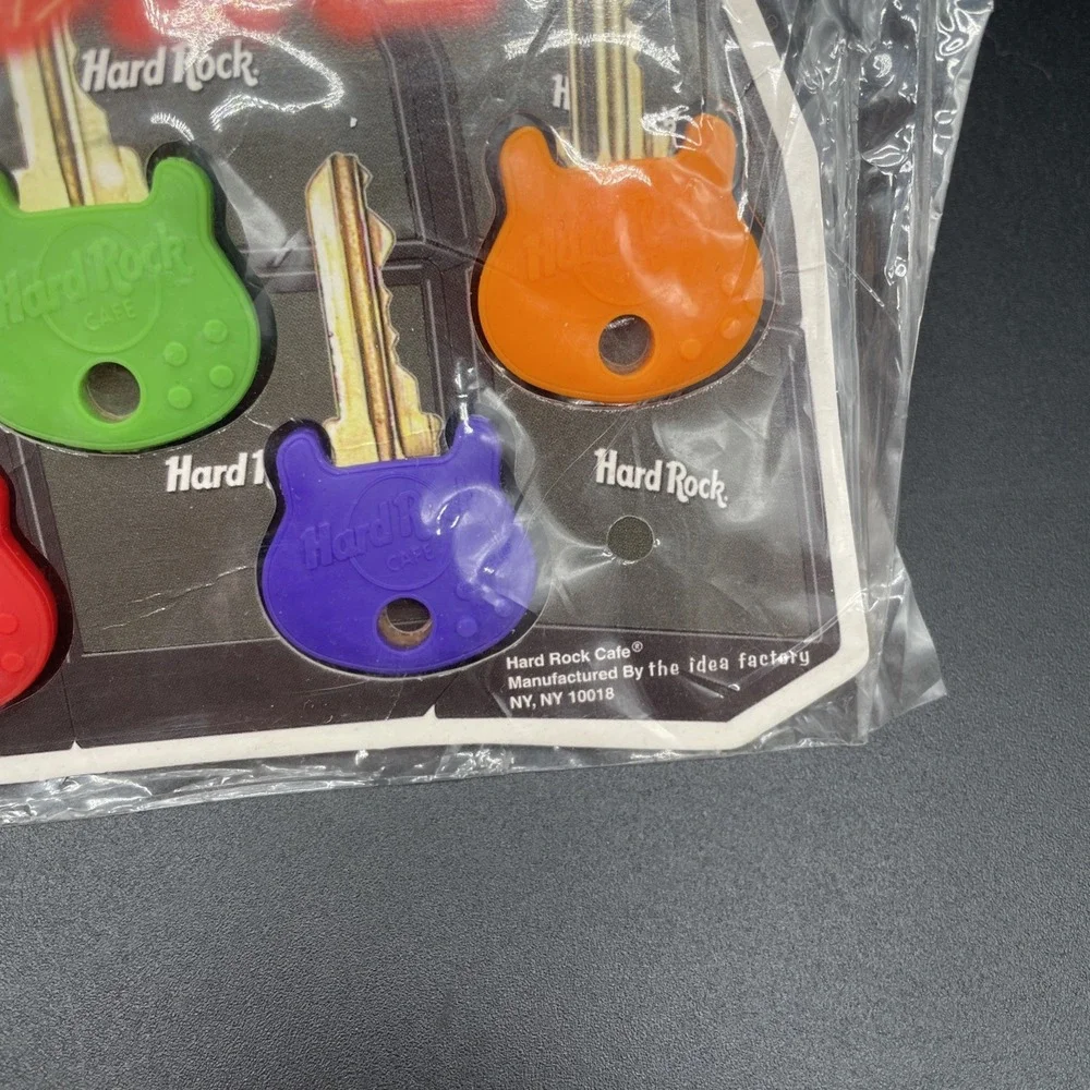 Hard Rock Cafe Key Covers Guitar Shaped Silicone Multicolored New Sealed Package